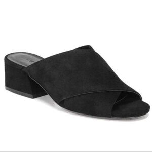 Vince Black Suede Karsen Mules Size 7 Summer Women's Sandals Shoes